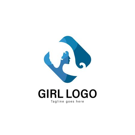 Beauty logo template design. Beauty logo with modern frame isolated on white backgroundのイラスト素材