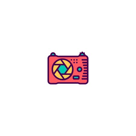 Photo Camera icon design. Photography and video icon vector illustrationのイラスト素材