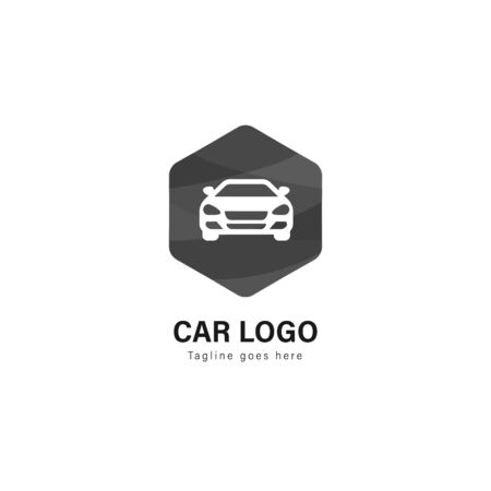 Car logo template design. Car logo with modern frame isolated on white backgroundのイラスト素材