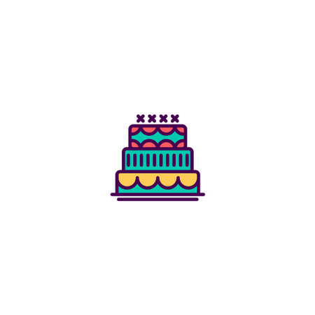 Cake icon design. Gastronomy icon vector illustration