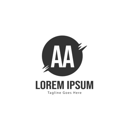 AA Letter Logo Design. Creative Modern AA Letters Icon Illustrationのイラスト素材