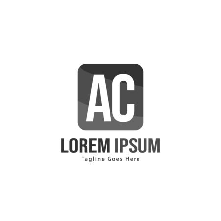 AC Letter Logo Design. Creative Modern AC Letters Icon Illustrationのイラスト素材