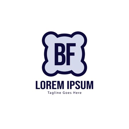 BF Letter Logo Design. Creative Modern BF Letters Icon Illustrationのイラスト素材