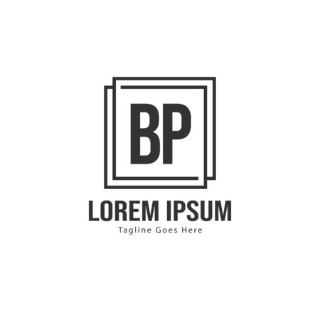 BP Letter Logo Design. Creative Modern BP Letters Icon Illustrationのイラスト素材