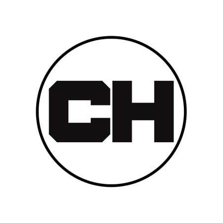 CH Letter Logo Design With Simple styleの写真素材