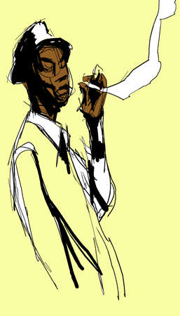 Man smokingのイラスト素材