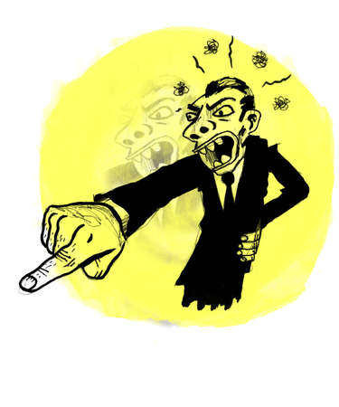 cabreo enfado del jefeのイラスト素材