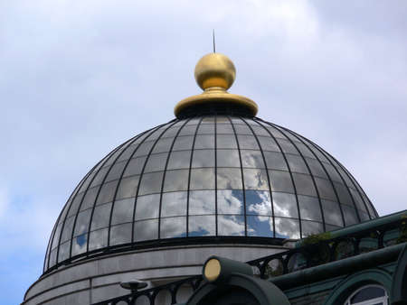 glass roof in Londonの写真素材