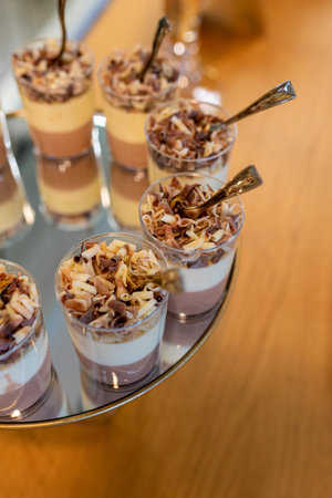 Chocolate dessert mousse candy bar wedding sweets