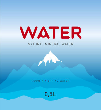 Water label design, backgroundのイラスト素材