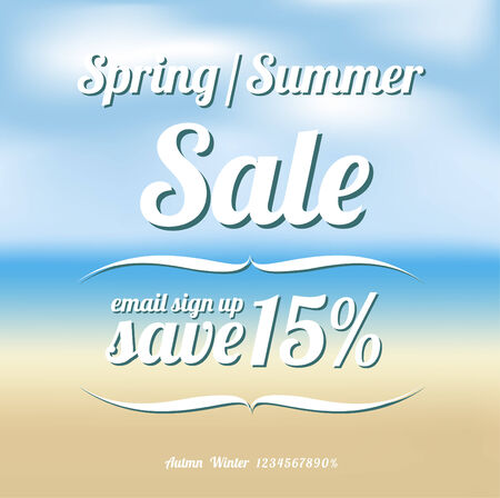 Summer Sale, blurred background  Vectorのイラスト素材