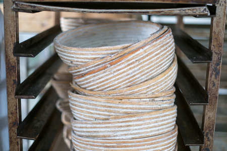 Rattan Bread Bakery Bowlsの写真素材