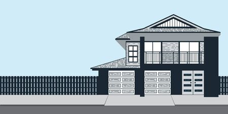 Real Estate on Quiet Streetのイラスト素材