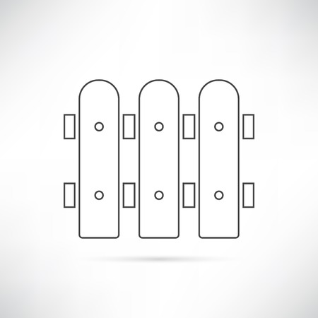 Fence Icon Outlineのイラスト素材