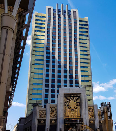Osaka, Japan on April 9, 2019. The Park Front Hotel is a hotel located within the Universal Studios Japan area. Both Universal City Station and the Universal City Walk Osaka are within a minutes' walkのeditorial素材