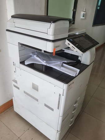 Jakarta, Indonesia in October 2022. A copier with the brand and type RICOH MP4054. This machine can...