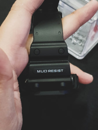 Black DIGITEC watch, water resistant. Very sturdy and handsome suitable for sporty people.のeditorial素材