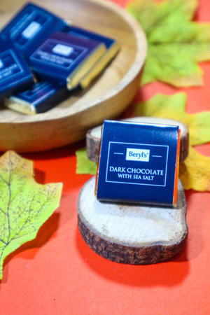 Jakarta, Indonesia on January 2023. Beryl's Cacao Dark Chocolate with Sea Salt. Ultimate dark chocolate made with 99% cacao for the best intensity of chocolate flavors. Chocolate doesnt get any purer than thisのeditorial素材