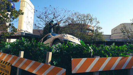 Osaka, Japan on April 10, 2019. Universal Cool Japan in 2019 featured an event called Lupine the Third Car Chase XR Ride. A new TV series âLUPIN THE 3rd PART5â was introduced in 2019.のeditorial素材