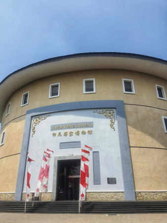 Jakarta, Indonesia on July 9 2023. The Indonesian Hakka Museum at Taman Mini Indonesia Indah. This is a museum founded by the Prosperous Indonesian Hakka Associationのeditorial素材