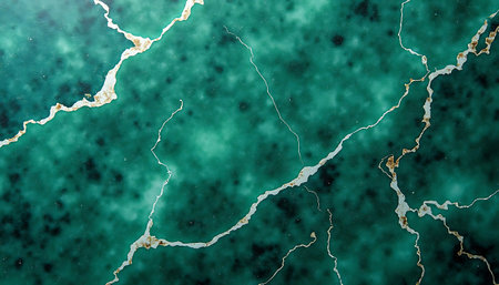 Green textured surface features fine veins, creating a unique abstract effect perfect for backgrounds or adding depth to graphic designs.の素材