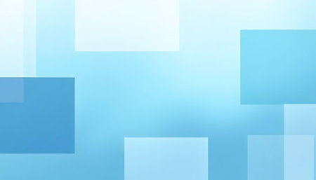 Soft light blue background featuring abstract rectangles creates a peaceful and modern visual effect Perfect for design and web projects.の素材