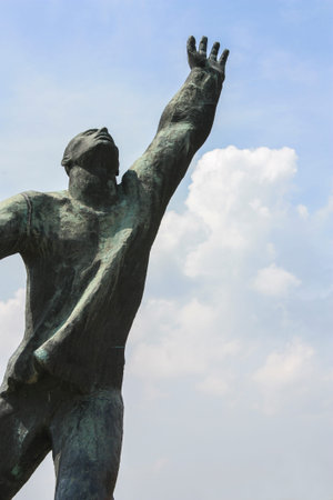 Soviet era statue at Memento Park, Budapest Hungary