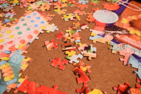 Puzzles, 1000 piece puzzlesの写真素材