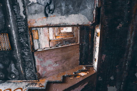 spiral stair. source of the light.のeditorial素材