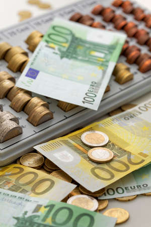 Euroepan Union Euro Notes and Coinsの写真素材