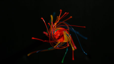 Rotating paint splatters outwards