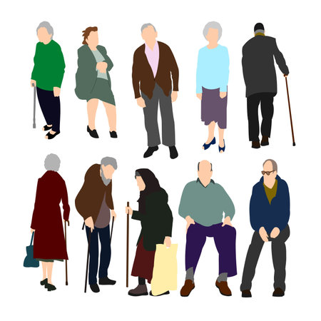 Old People Set No.1.のイラスト素材