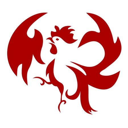 Squawking Rooster Icon 01のイラスト素材