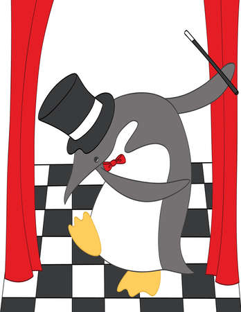 Top Hat Penguinのイラスト素材