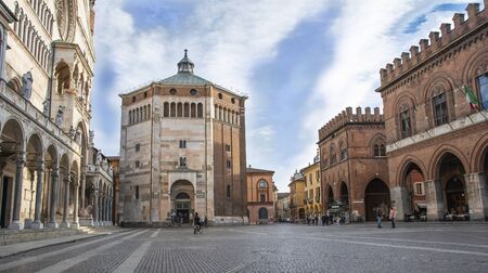 Plaza of the Cathedral, Cremonaの写真素材