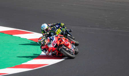 Rimini - Misano World Circuit Marco Simoncelli: Pecco Bagnaia and Valentino Rossi riderのeditorial素材