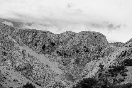 Rocky wall, Island of KrK, Croatiaの写真素材