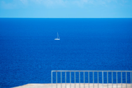 Boat with railing.の写真素材