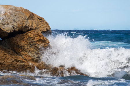 Portoferraio, Elba Island: storm.の写真素材