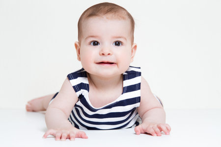 Beautiful smiling cute baby girl