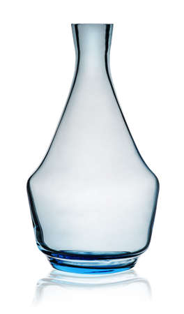 Blue carafe  isolated on white backgroundの写真素材