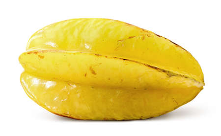 Ripe yellow carom isolated on a whiteの写真素材