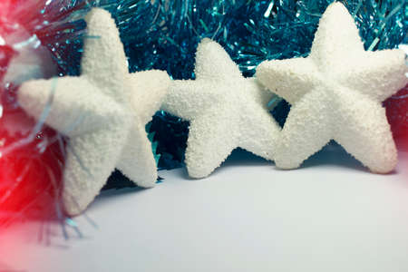 Christmas Background with tree decorations. Christmas cardの写真素材