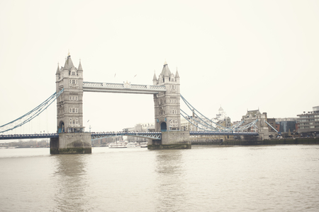 London Tower Bridge views from the Thames riverの写真素材
