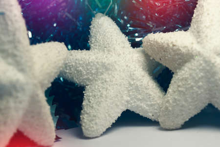 Christmas Background with tree decorations. Christmas cardの写真素材