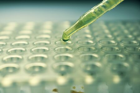 Pipette with a drop of Zika Virus Research Cell Cultureの写真素材