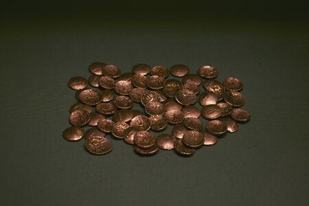 Ancient Gold coins hoardの写真素材