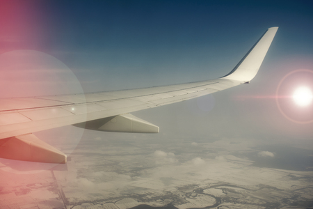 View Above the clouds airplane view above the cloudsの写真素材