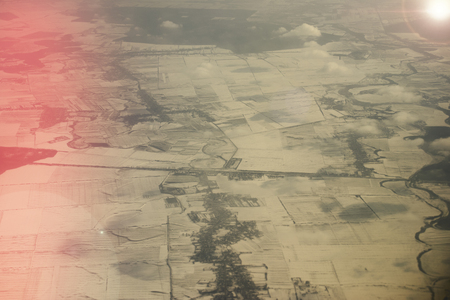 View Above the clouds airplane view above the cloudsの写真素材