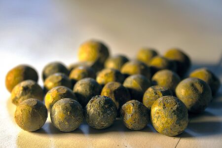 Rusty Shrapnel Balls from World War Iのeditorial素材